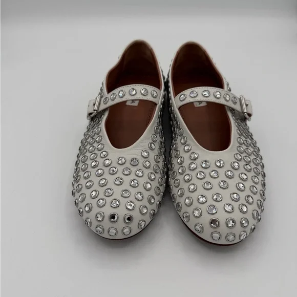 Alaia Crystal Embellished Mary Jane Flats Size 38 Excellent Condition - Picture 4 of 7